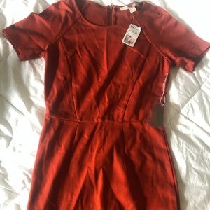 Forever 21 knee length dress red-orange